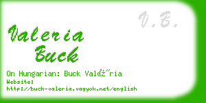 valeria buck business card